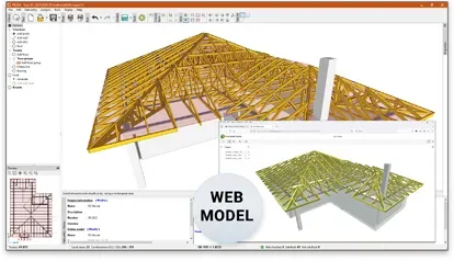 TRUSS4 — a szerkezet 3D modellje böngészőben megnyitva